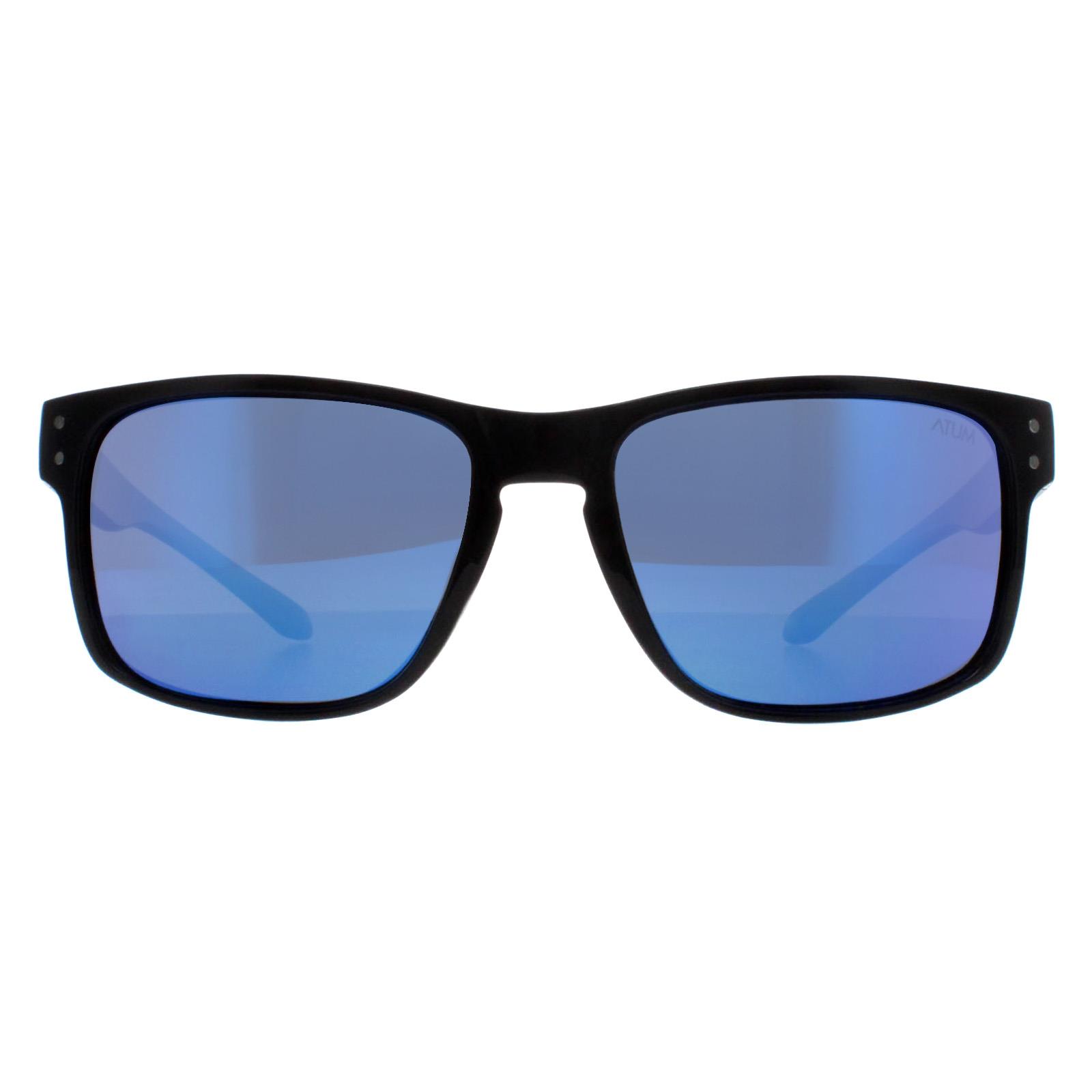 Atum Waterhouse C2 glÃ¤nzend schwarz blau verspiegelte Sonnenbrille Image