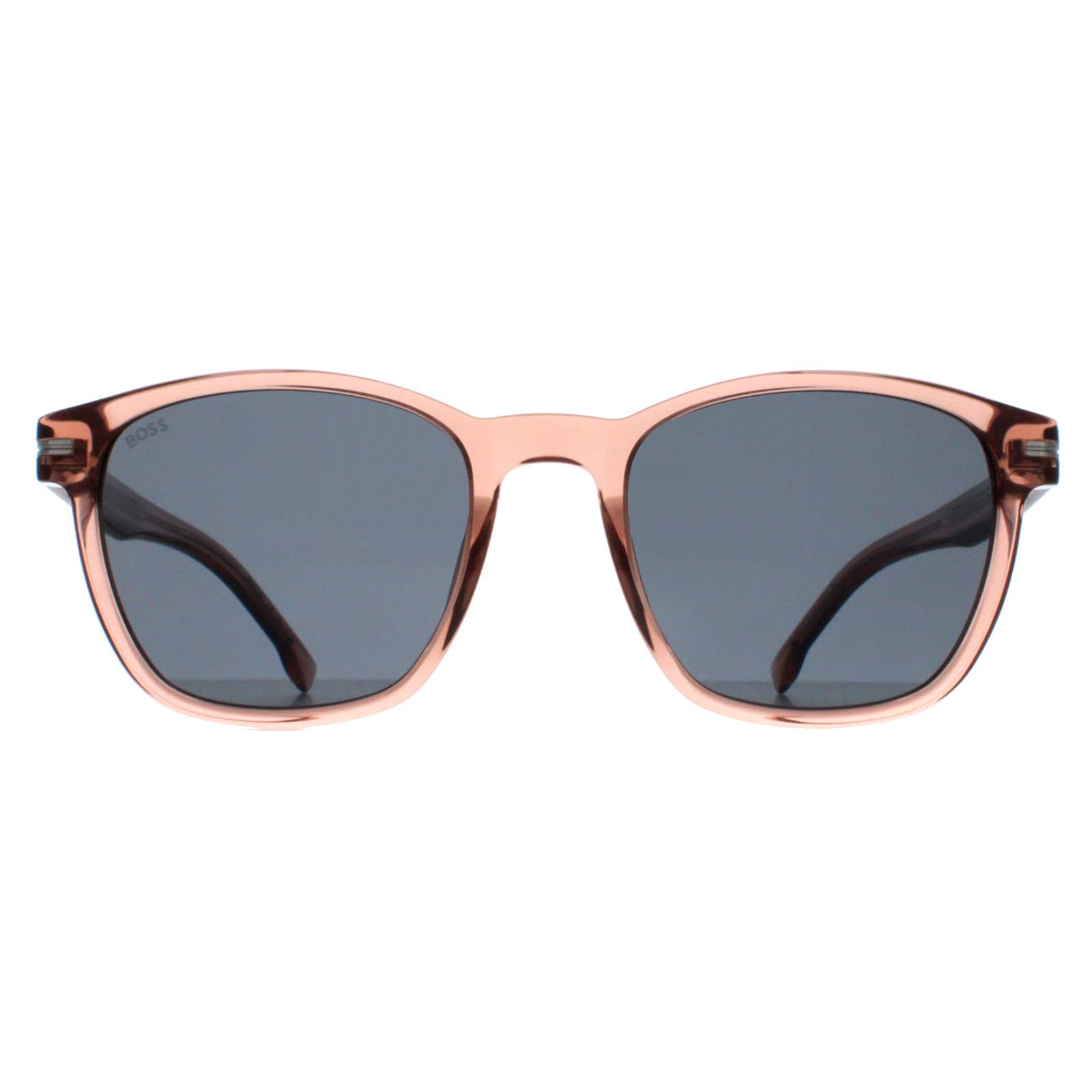 Hugo Boss Square Herren Transparent Braun Dunkelgrau BOSS 1505/S