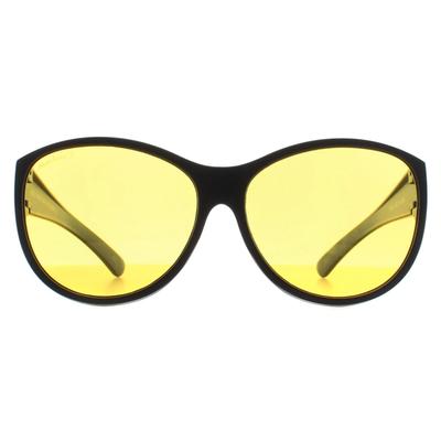 Montana Butterfly Womens Matte Black Yellow Polarized FO8 Fit Over Glasses Night Driving Sunglasses