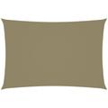 Helloshop26 - Ombrellone in tessuto vela rettangolare in tessuto oxford 3 x 5 mt beige