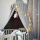 Tenda da letto per bambini a doppio strato principessa tenda tonda a cupola rete anti-zanzare da sogno biancheria per letto tenda da gioco castello decorazione casa angolo lettura tenda