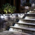 4 pezzi luci solari a led per esterni, luci da parete impermeabili, luci da giardino, illuminazione decorativa per vialetti e 24 led