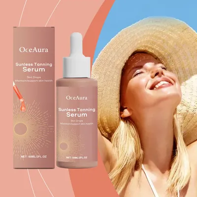 Herbal Sunless Tanning Lotion Serum Promote Melanin Production Natural Bronzer Darker Against