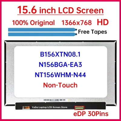 15.6" Laptop LCD Screen N156BGA-EA3 NT156WHM-N44 B156XTN08.1 For Lenovo IdeaPad 3 15ADA05 Display