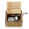 Wooden hand-cranked music box fall in love painted music box wooden retro music box children