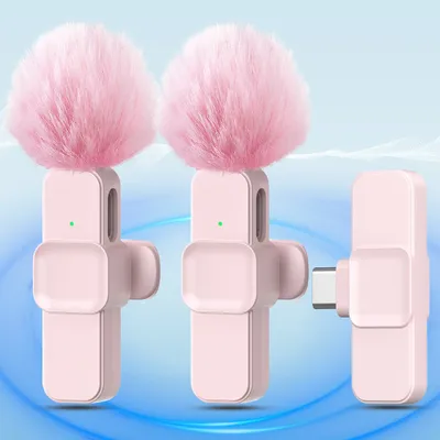 New Wireless Lavalier Microphone Portable Audio Video Recording Mini Microphone for iPhone Android