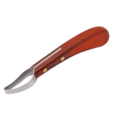 Horse Loop Hoof Knife Trimmer Blade Sheep Cattle Hoof Knife Double Edged Shears Cutter Wooden Handle