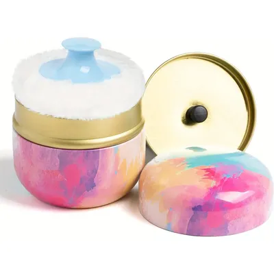 Body Powder Case And Powder Puff With Powder Puff Container Tea Canister Baby Adult Body Talcum Powder Puff Container