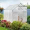 6x8 FT with 5 Roof Vents, Aluminum Large Walk-in Greenhouse for Outside Garden Backyard, Greenhouses