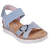 Sandale SKECHERS "MISS DESERT KISS HI", Kinder, Gr. 34, bunt (hellblau, rosa), Textil, kontrastfarbene Details, Schuhe, Klettschuh für Mädchen, Größenschablone zum Download