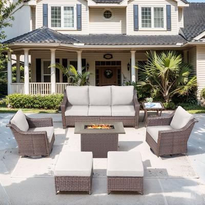 Outdoor Fire Table with Patio Funiture Set