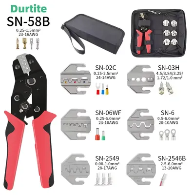 Crimping Tool Set Pressed Pliers Electrician Tools Electrical Terminals Clamp Electronics Press