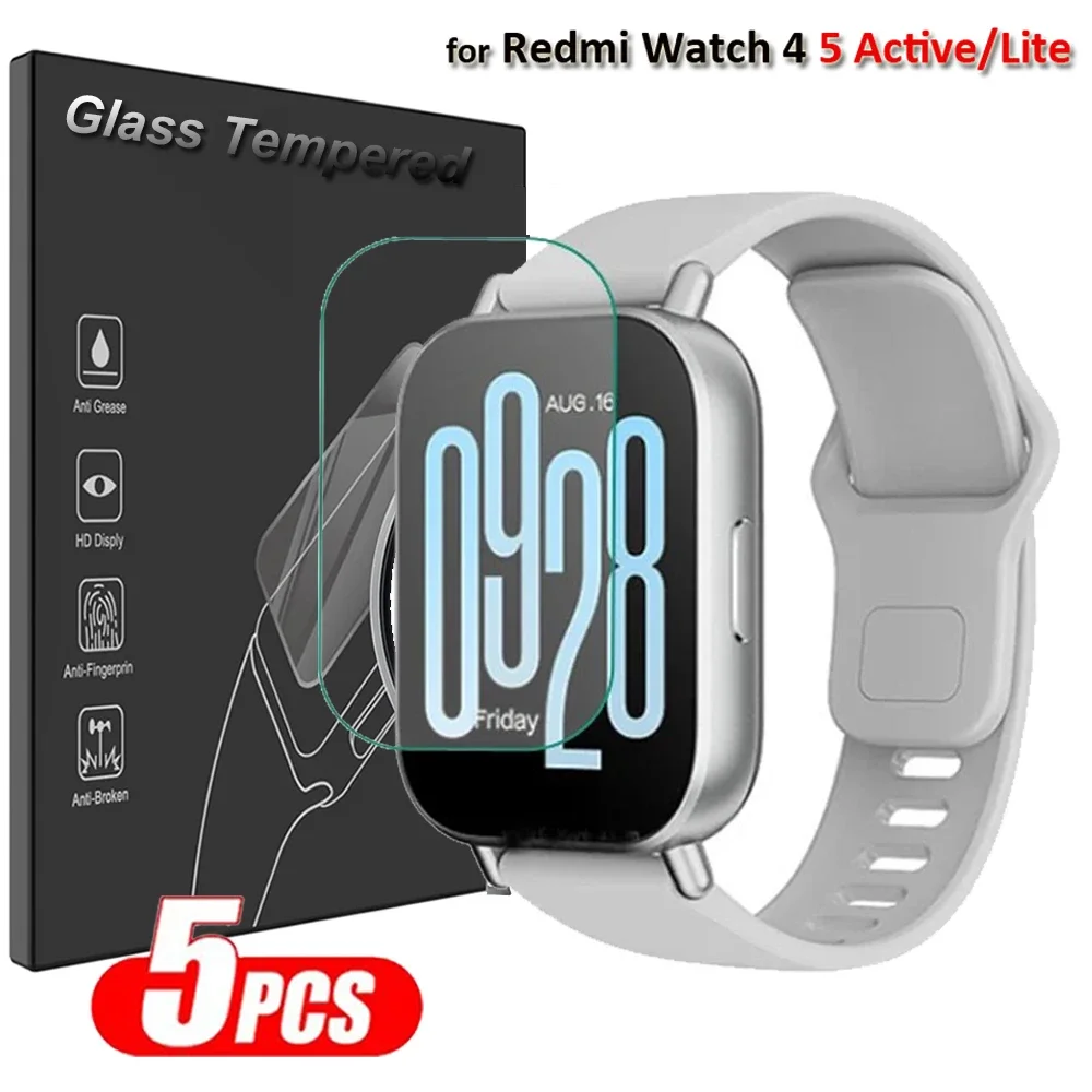 Gehärteter Glasschutz für Xiaomi Redmi Watch 5, Active/Lite-Zubehör, Displayschutzfolie für Redmi Watch 4 Image