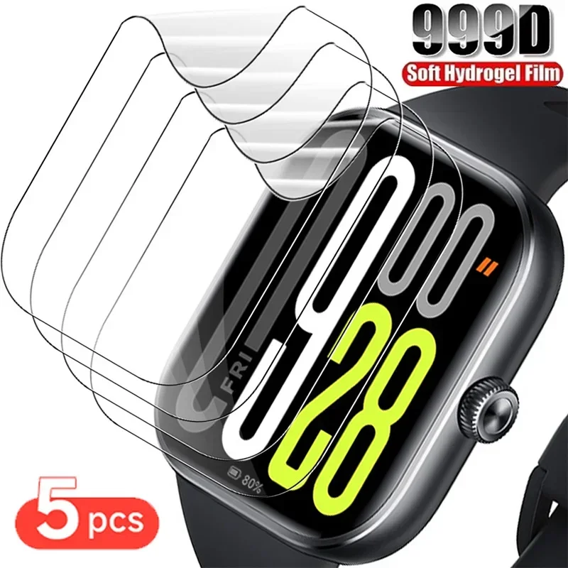 1-5PCS Hydrogel Film Für Xiaomi Redmi Uhr 5 Smartwatch Zubehör Gebogene Weiche Screen Protector Uhr 5 Nicht glas Image