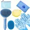 6 teile/satz Professionelle Pet Grooming Kit mit Bad Handtuch Handschuhe & Bürste für Hunde Katzen Bade Pflege Pet bade set