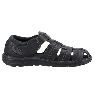 Hush Puppies - Herren Sandalen "Albert", Fischer, Leder (Schwarz) Image