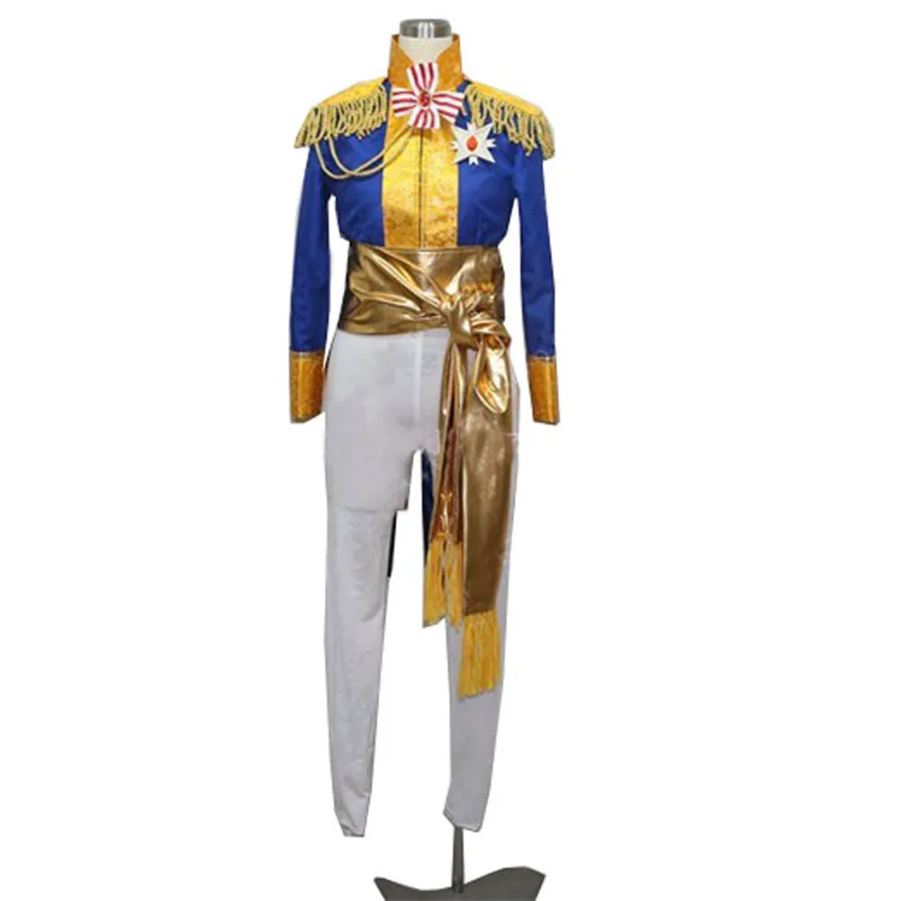 2024 Versailles Rose (Dame Oscar) Hochwertiges Hofkostüm, blaues Cosplay-Kostüm Image