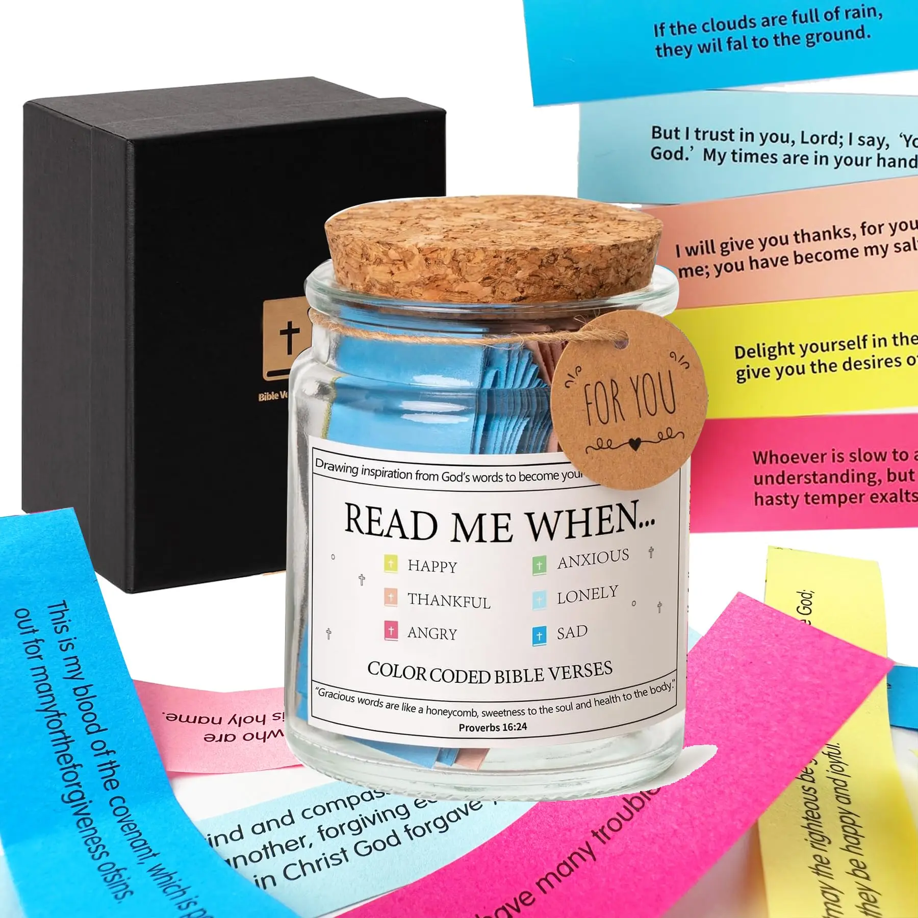 Christliche Geschenke für Frauen und Männer, die bei Bibelverse lesen. Glas, Emotionen, Gefühle, Segen, religiöse Mutter, tägliches motivierendes Gebet