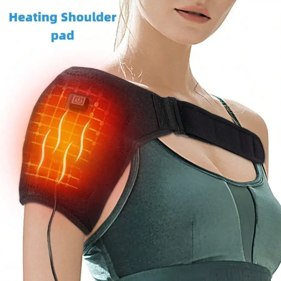 Elektrische Heizung Beheizte Schulter Brace Wrap Schulter Massage Unterstützung Gürtel Strap Für Arm Schulter Fitness Brace Warm Halten Image