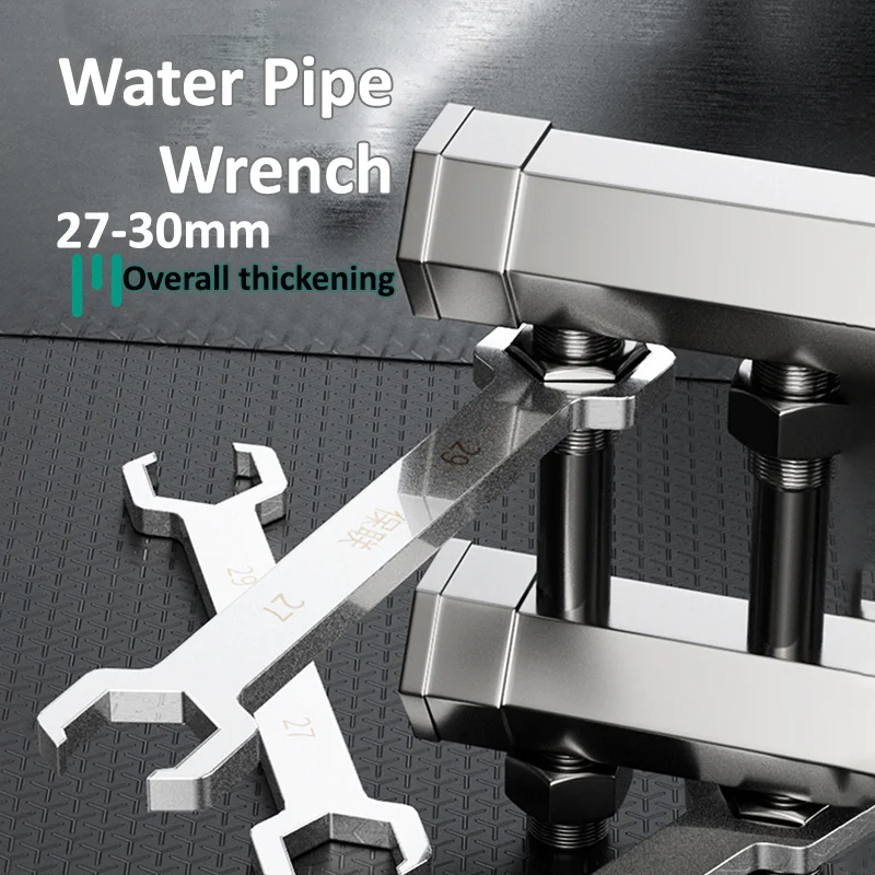 Wasserhahn- und Waschbecken-Installer-Schraubenschlüssel, rutschfest, multifunktionaler Rohrzange, Waschbecken/Badezimmer/Küche, Sanitär-Schlauchschlüssel, Wasserhahn-Werkzeug