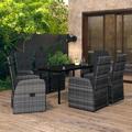 Vidaxl - Set da Pranzo da Giardino 7 pz con Cuscini Grigio