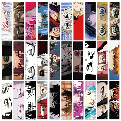 30PCS Cute Japanese Anime Bookmark Journaling Book Clip Student Gifts DIY Creative Art Decoration Reading Book Page Marking Card