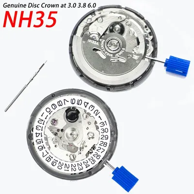 Original NH35A Premium Mechanical Movement NH35 White Date wheel 24 Jewels Automatic Self-winding