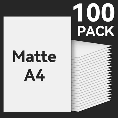 30/50/100 Sheets A4 Printable Sticker Paper DIY White Matte Copy Paper Self Adhesive Vinyl Labels