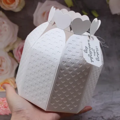KSCRAFT Big Heart Gift Pouch Metal Cutting Dies Stencils for DIY Scrapbooking Decorative Embossing