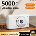 Fotocamera digitale 4K Retro CCD Fotocamera con scheda portatile Fotocamera entry-level Doppia fotocamera Flash 50 milioni di pixel Messa a fuoco automatica Trasparente