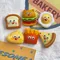 6 magneti per frigorifero con hamburger e patatine fritte, magneti per frigorifero Kawaii, adesivi per lavagna, magneti decorativi per frigorifero