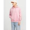 Kapuzensweatshirt JACK & JONES "JORVESTERBRO SWEAT HOOD NOOS", Herren, Gr. M, rosa (tickled pink), angeraute Sweatware, Obermaterial: 70% Baumwolle, 30% Polyester, bedruckt, modisch, relaxed fit, Rundhals, Langarm Rippbündchen, Sweatshirts
