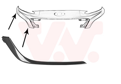 VAN WEZEL Zier-/Schutzleiste, Stoßfänger 8150586 vorne rechts schwarz für HYUNDAI 86564-J9CA0 86564J9CA0 Image