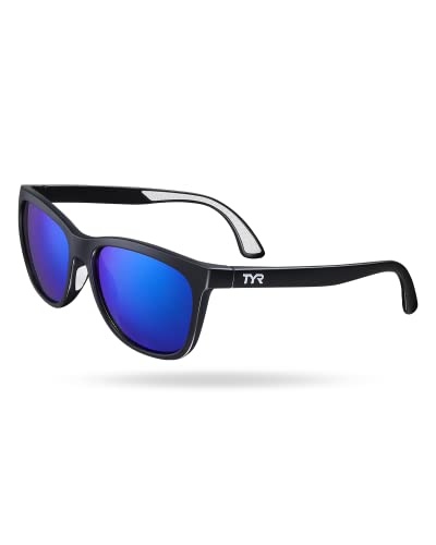 TYR Women's Carolita Lifestyle Sunglasses Polarized Cat Eye, Blue/Black, One Size