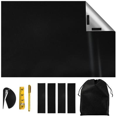 Swanew - Verdunklungsstoff Folie mit Thermobeschichtung Blackout mit 4x Paar Klettband,für Fenster Image