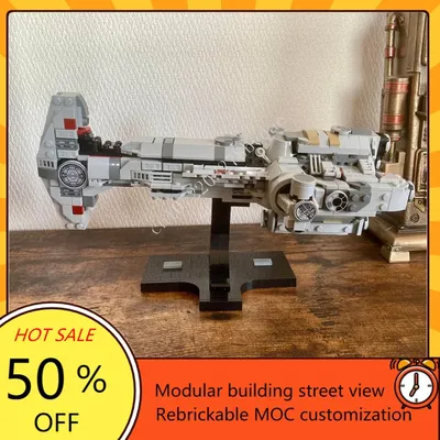 681PCS Hammerhead Corvette Midi Skala Raum Krieg Waffe MOC SpaceShip Schlacht Modell Bausteine DIY Image