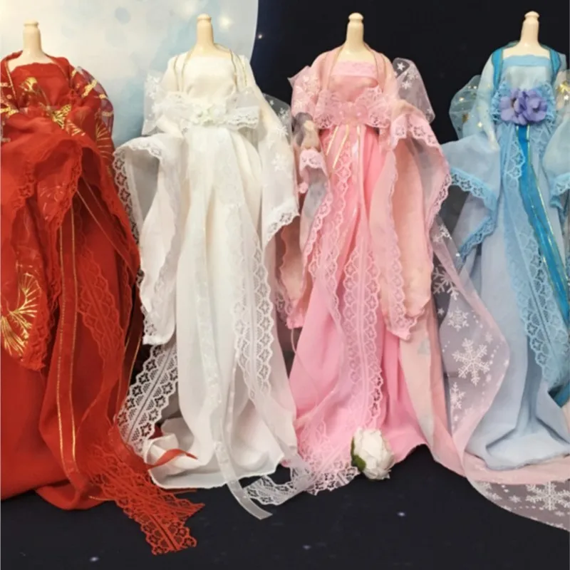 Puppen kleidung im alten Stil 30cm Puppen kleidung Puppen zubehör Kreative Puppen fee Langes Kleid für kleines Mädchen Spielzeug geschenk lh153