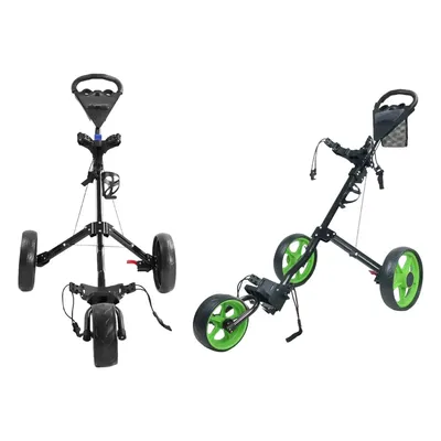 Golf Push Trolley Lightweight 3 Wheel Caddy Cart for Golf Bag Foldable Push Pull Golf Cart Golf Bag Carrier Cart Golf Pull Cart