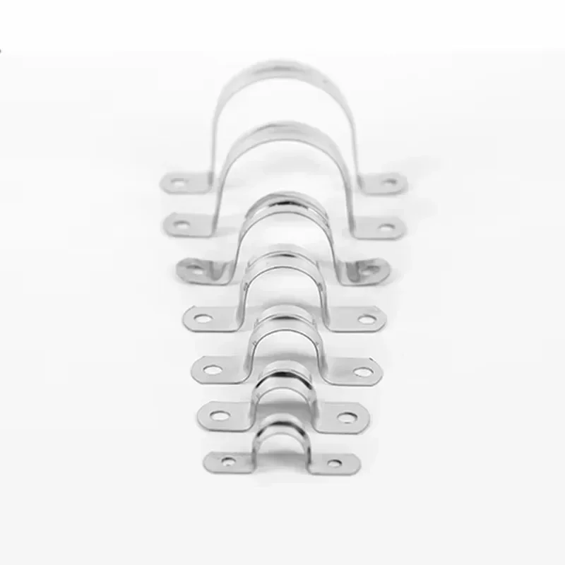 20 Stück U-Typ-Rohrschellen aus Edelstahl, Ohm-Rohrkarte und Pferdesattelklemmen für Wasserleitungen und Halterungen Image