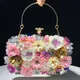 Neue Mode Frauen Schulter Handtasche Blume Diamanten Stickerei Luxus Dame Handtaschen Kleine Geldbörse Abend Taschen Handtasche