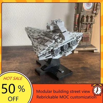 641PCS StarDestroyer Midi Scale Space War Weapon MOC SpaceShip Battle Model Building Block DIY Image