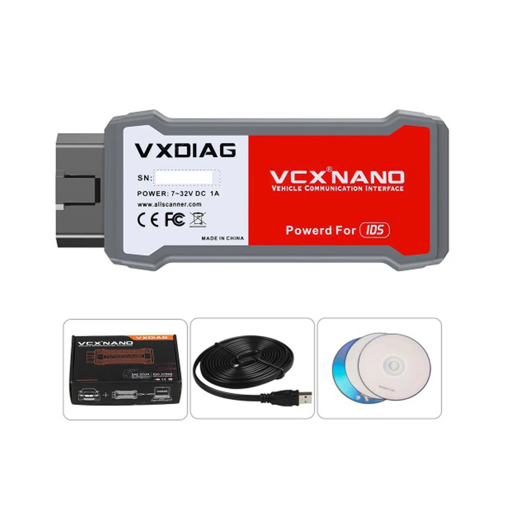 ECU-Tastenprogrammier-Diagnosetool für Mazda/Ford 2-in-1 VXDIAG VCX Nano mit IDS V125 Lesen Sie VIN Clear Code TPM DPF ABS-Injektor Image