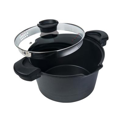 Masterpan Nonstick 5Qt Stock/Pasta Pot With Glass Lid Strainer
