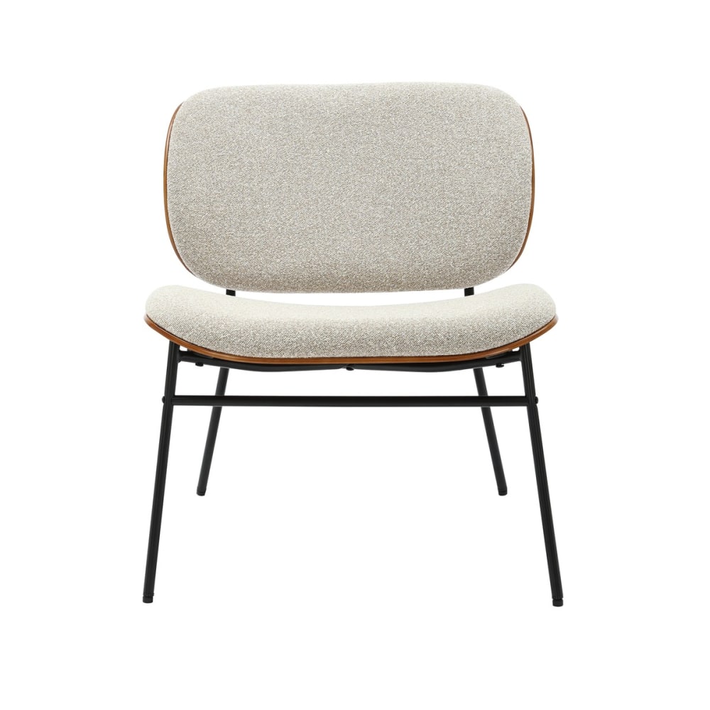 Fauteuil en tissu écru