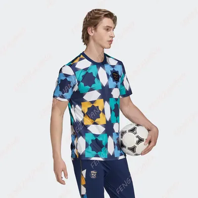 Men's 2022 Algeria Pregame Jersey Outdoor Quick Dry Soccer Jersey Unisex Summer Classic Casual Loose
