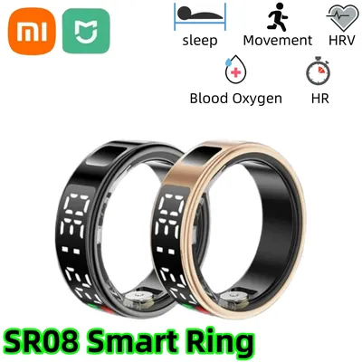 Xiaomi SR08 Smart Ring Men Women LED Display Screen Heart Rate Blood Oxygen Monitoring Multi Sports