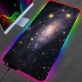 1pc RGB Galaxy Via Lattea Mouse Pad XXL 900X400 Tappeto PC Gamer Tastiera del computer Tappetino da scrivania antiscivolo Mousepad Accessori da gioco