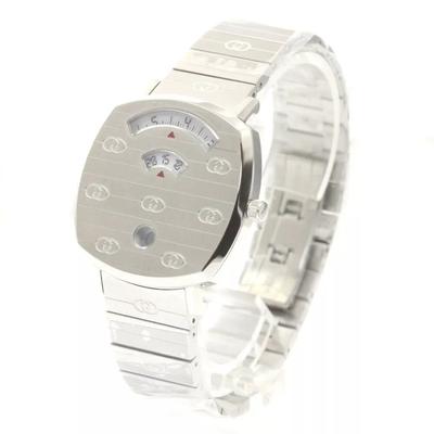 Gucci Accessories | Gucci Grip Watch 157.4/Ya157401 Date White Dial Quartz Men's Watch | Color: Silver | Size: Wrist Size About 18cm (7.1 Inch)