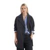 Trenchcoat MARC O'POLO "aus kompaktem Twill", Damen, Gr. 40, blau (deep night blau), Obermaterial: 60% Baumwolle, 37% Polyamid, 3% Elasthan; Füllung: 100% Nicht verfügbar; Futter: 100% Nicht verfügbar, unifarben, casual, relaxed fit, Langarm, Mäntel
