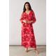 Wallis Womens Petite Floral Glitter Midaxi Dress - Pink - Size 10 UK | Wallis Sale | Discount Designer Brands